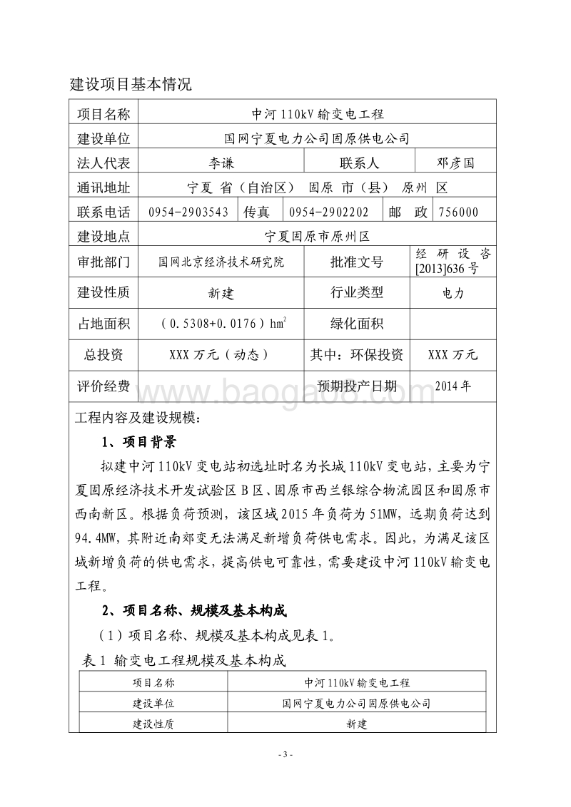 XX输变电工程环境影响报告表 - 副本.pdf_第3页