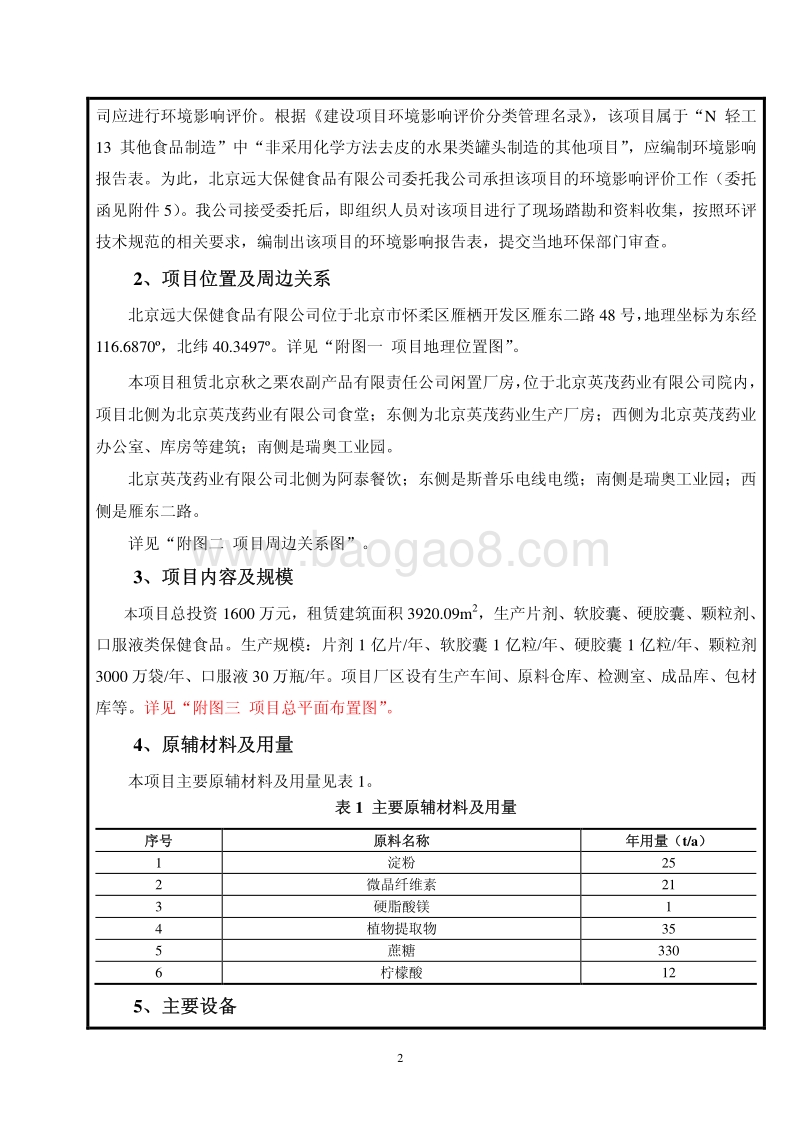 XX保健食品公司环境影响评价报告表.pdf_第4页