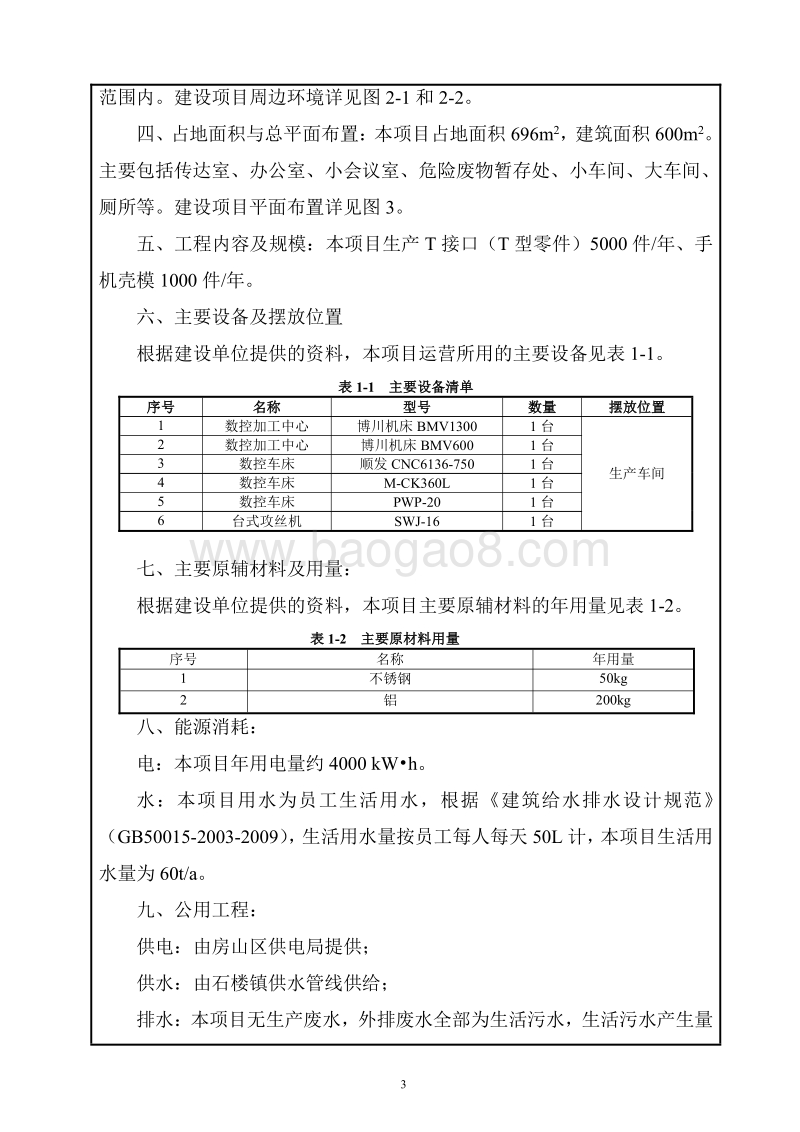 XX公司机械加工环境影响评价报告表.pdf_第3页