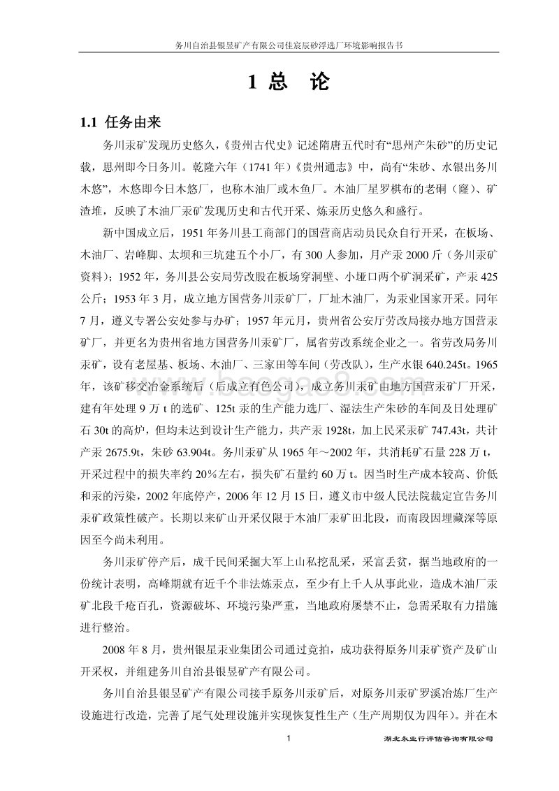 XX公司辰砂浮选厂项目环境影响评价报告书.pdf_第5页