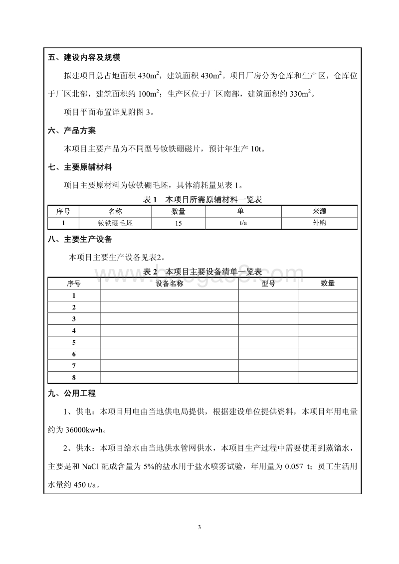 XX永磁材料公司项目环境影响评价报告表.pdf_第3页