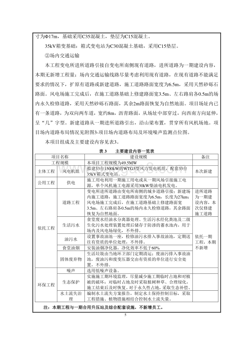XX风电场工程环境影响评价报告表.doc_第5页