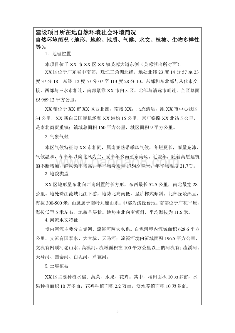 XX颐养院建设项目环境影响评价报告表.doc_第5页