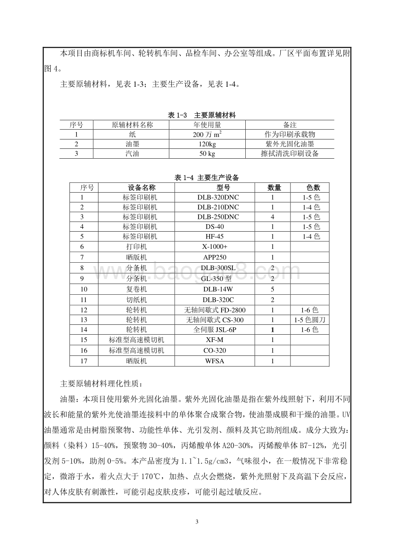 XX厂不干胶标签印刷项目环境影响评价报告表.doc_第5页