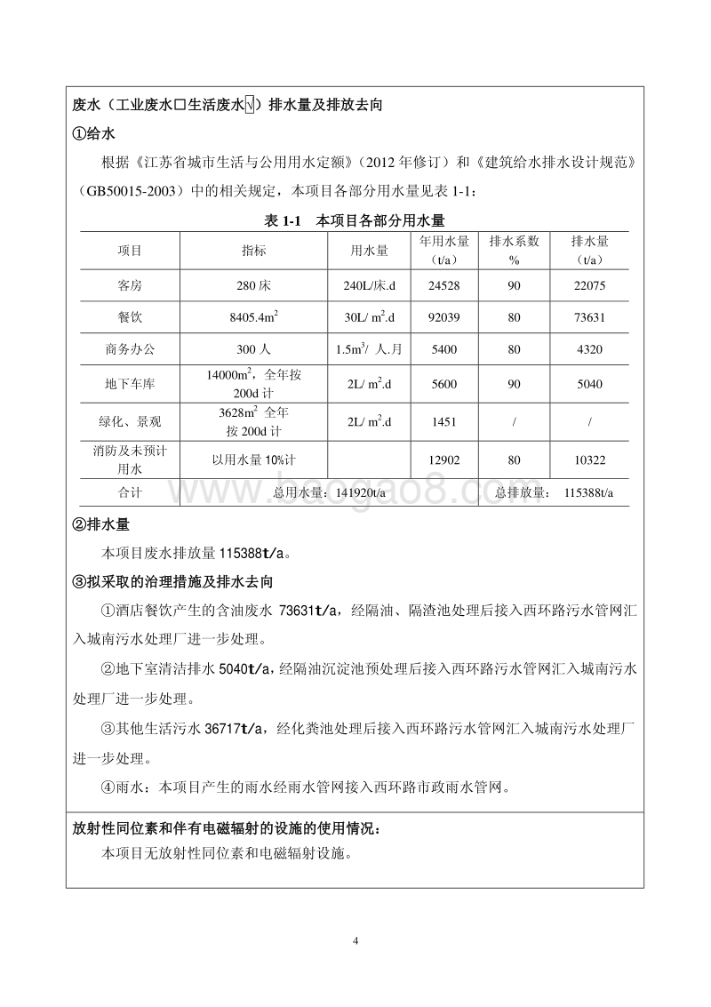 XX酒店写字楼项目环境影响报告表.pdf_第4页