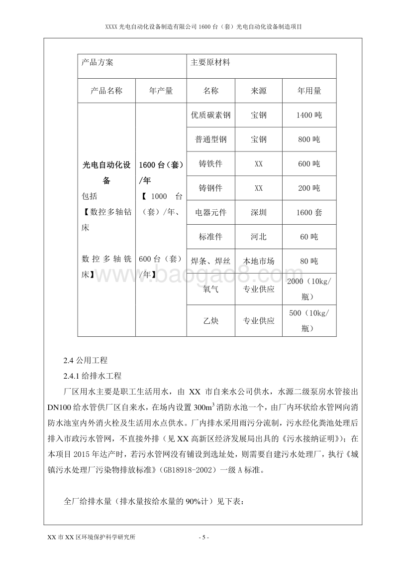 XX光电自动化设备制造有限公司环境影响评估报告表.doc_第5页