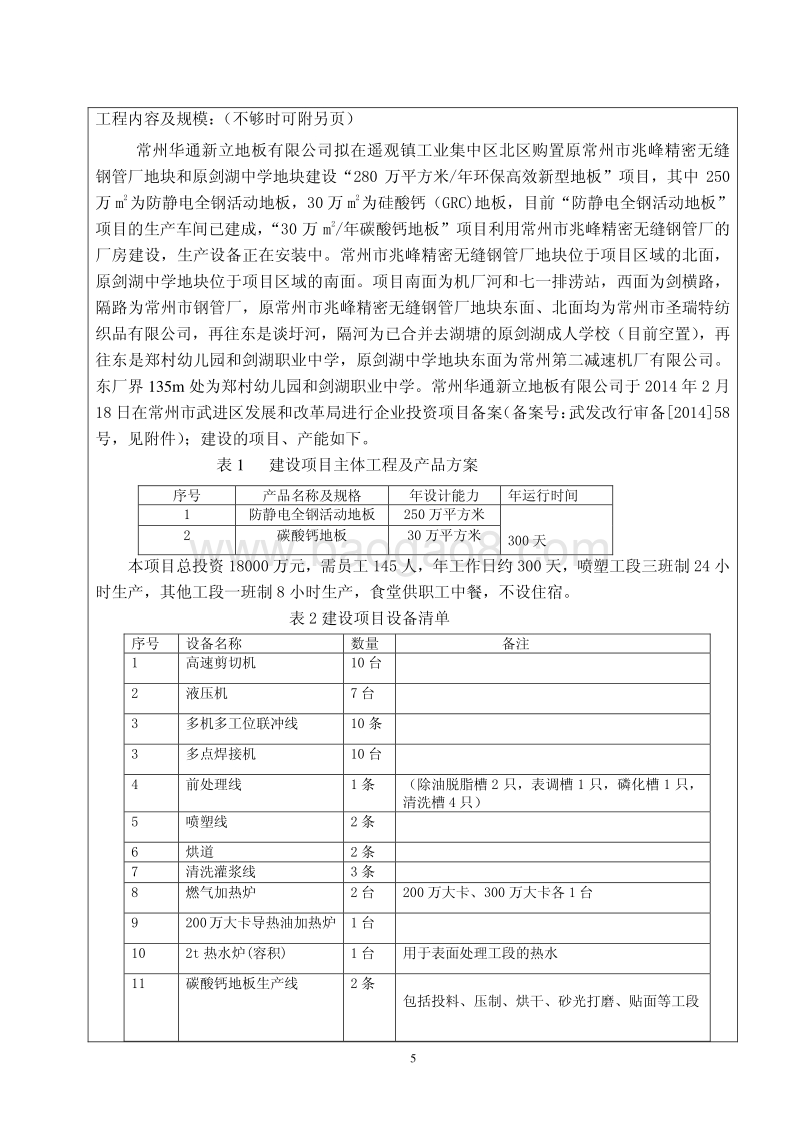 XX厂环保高效新型地板环境影响评价报告表.pdf_第5页