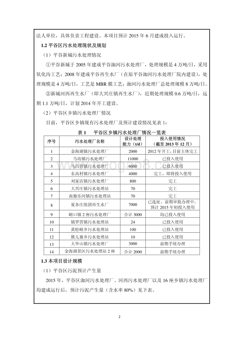XX区污泥无害化处理厂工程环境影响评价报告表.pdf_第3页