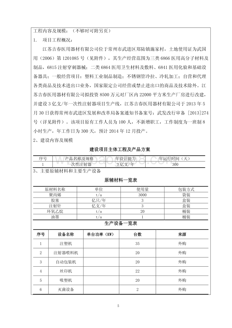 XX医用器材有限公司环境影响报告表.pdf_第5页