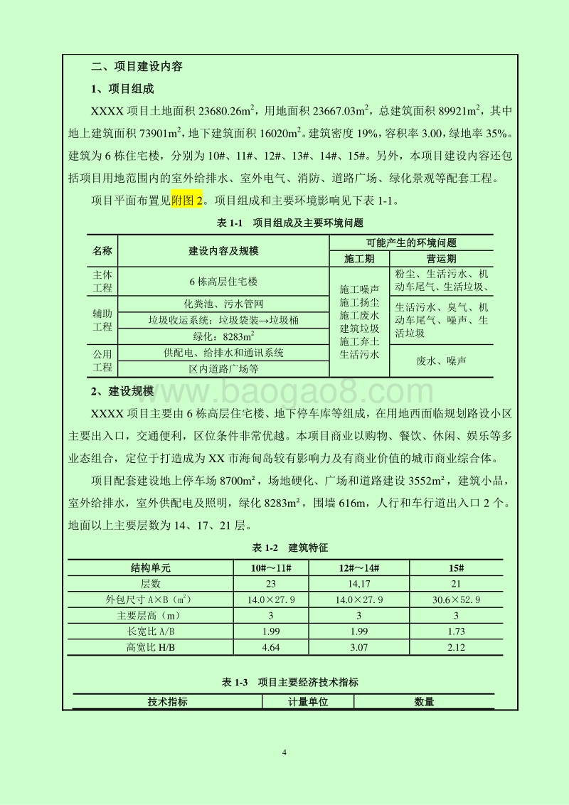 XX住宅区项目环境影响评价报告表.doc_第5页