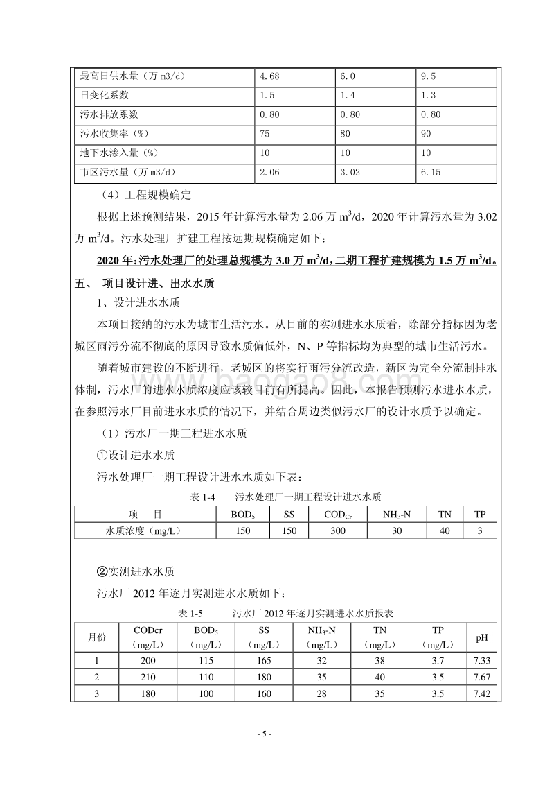 XX城市生活污水处理厂环境影响报告书.pdf_第5页