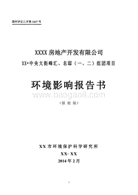 XX中央大街项目环境影响报告表.doc
