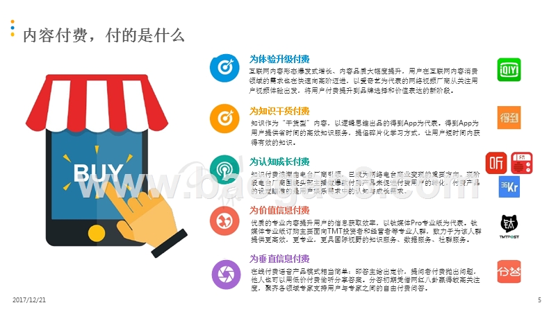 2017中国互联网内容付费市场专题分析.pptx_第5页