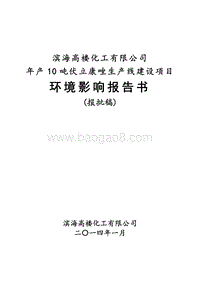 XX厂伏立康唑生产线建设项目环境影响评估报告表.pdf