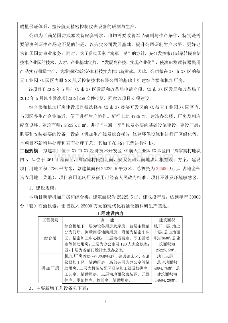 XX办公楼加厂房建设项目报告表.doc_第3页