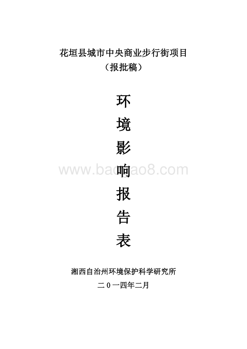 XX商业步行街项目环境影响评估报告书.pdf_第1页