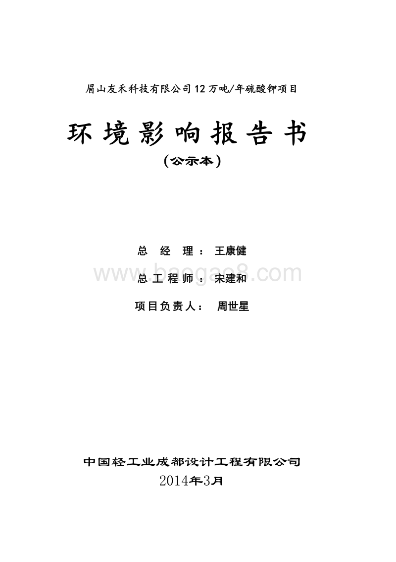 XX公司硫酸钾项目环境影响评估报告书.pdf_第3页