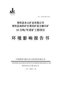 XX矿区采矿工程项目环境影响评估报告书.pdf