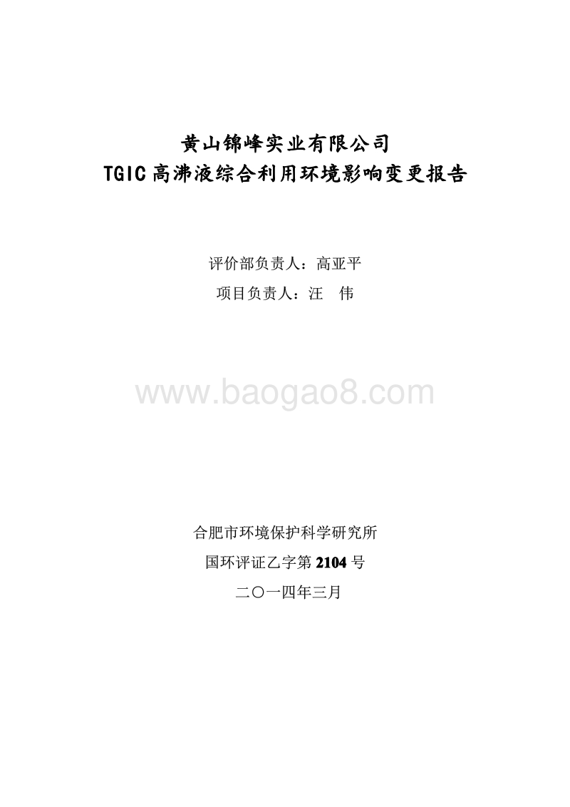 XX厂高沸液综合利用项目环境影响评价报告书.pdf_第1页