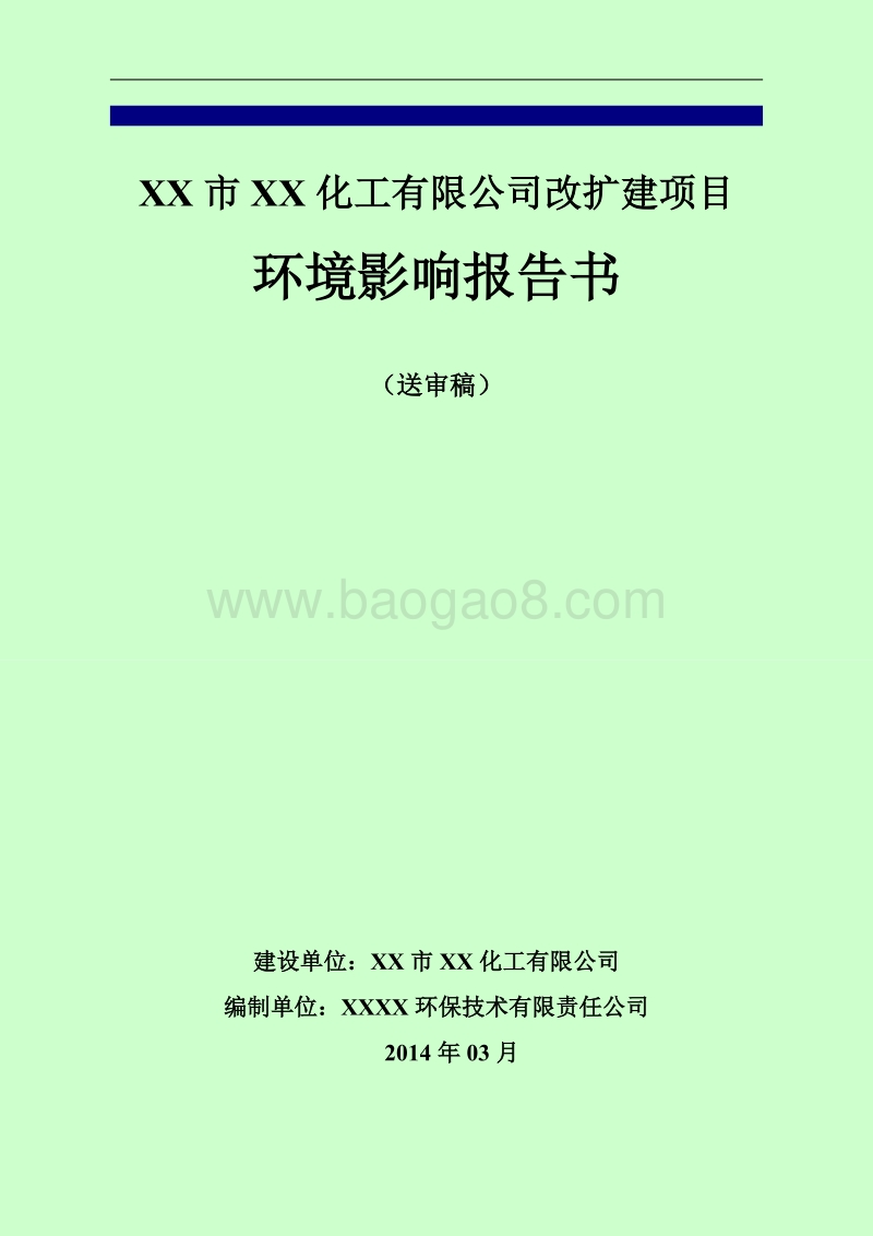 XX化工公司改扩建项目环境影响评价报告书.doc_第1页