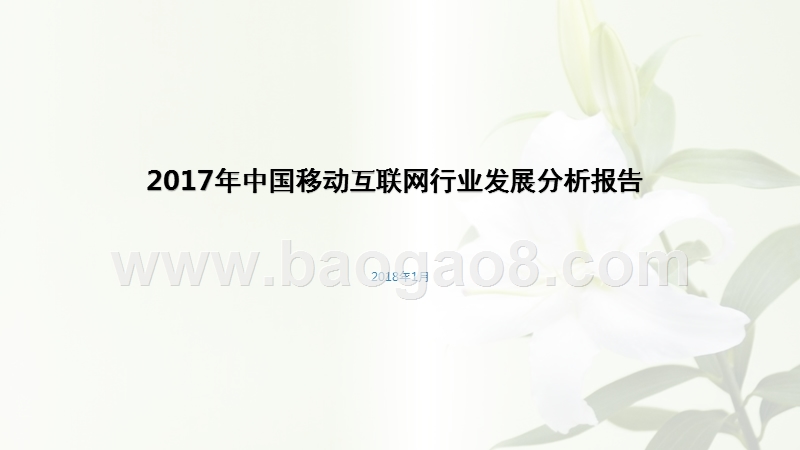 2017年中国移动互联网行业发展分析报告.pptx_第1页