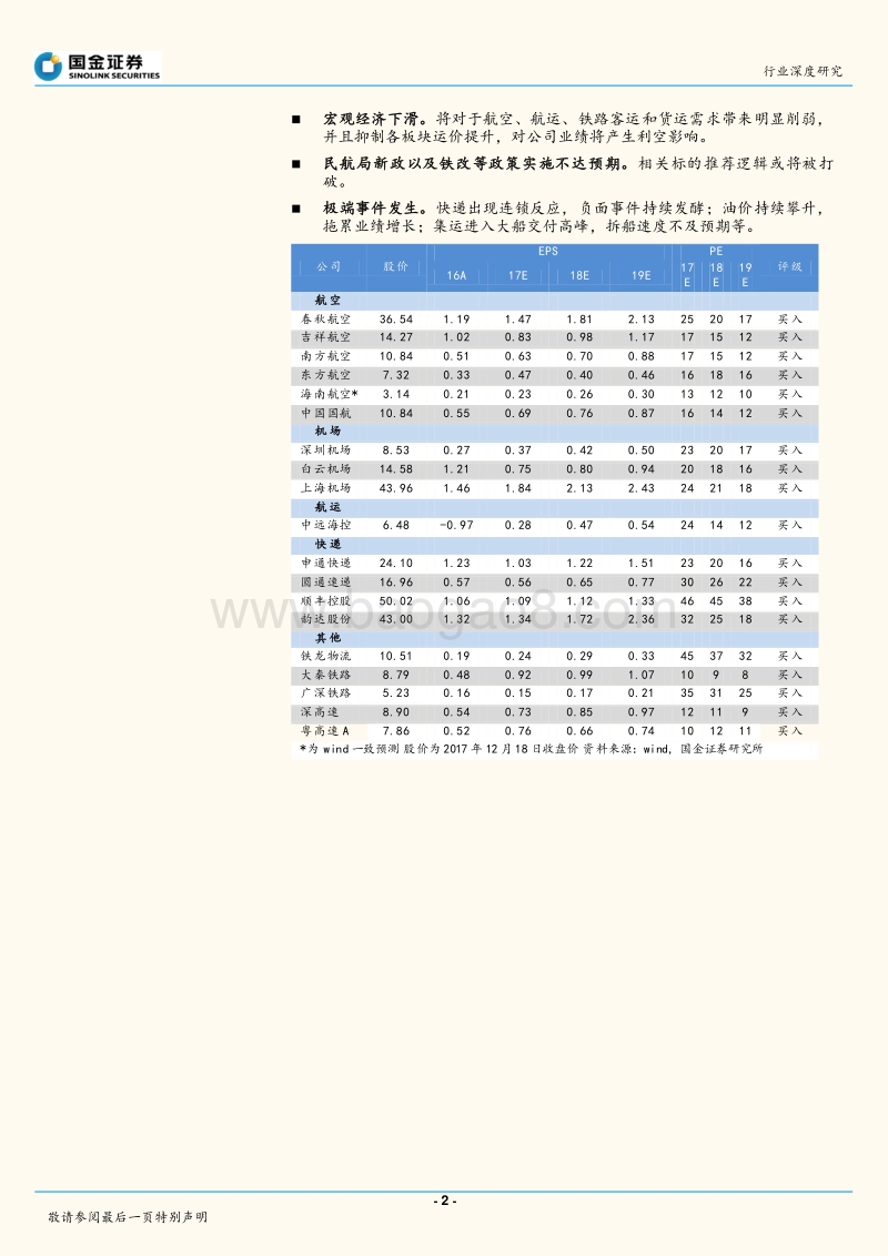 交通运输产业行业研究：航空周期向上，物流向死而生.pdf_第2页