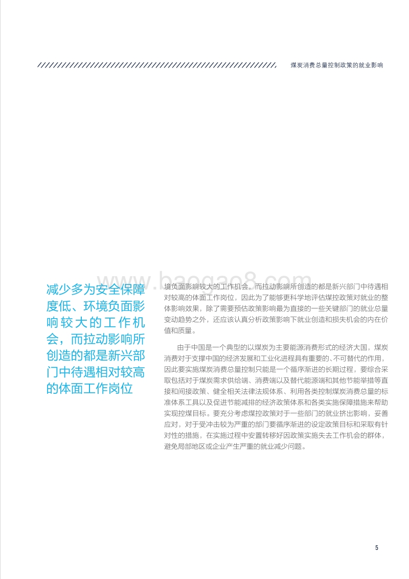煤炭消费总量控制政策的就业影响.pdf_第5页