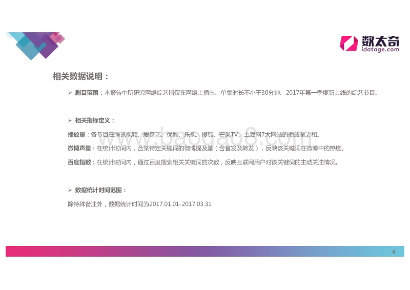 2017年第一季度网络综艺市场研究报告——热门节目分析.pdf_第4页