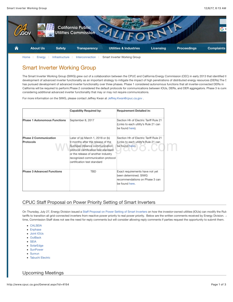 CPUC web page Smart Inverter Working Group.pdf_第1页