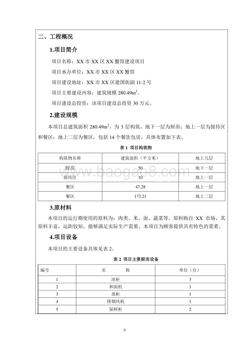 XX蟹馆建设项目环境影响评价报告表.doc_第5页