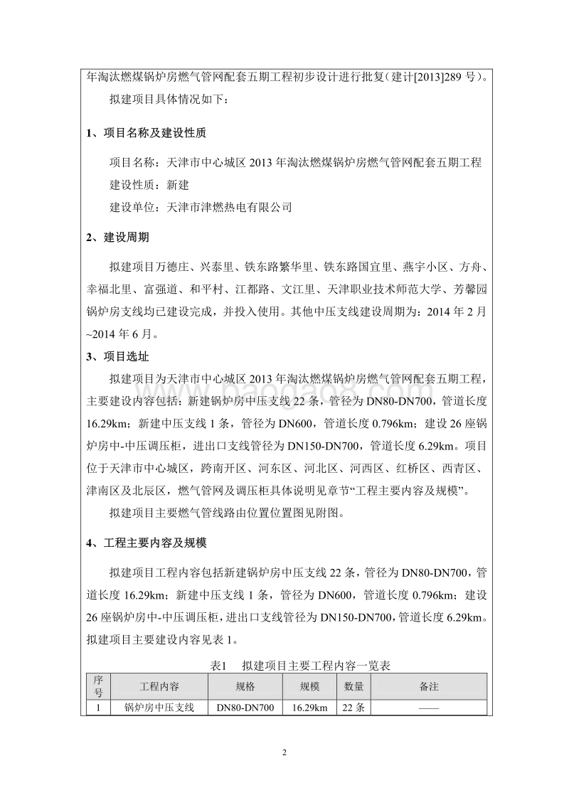 XX燃气管网配套工程环境影响评价报告表 （3）.pdf_第2页