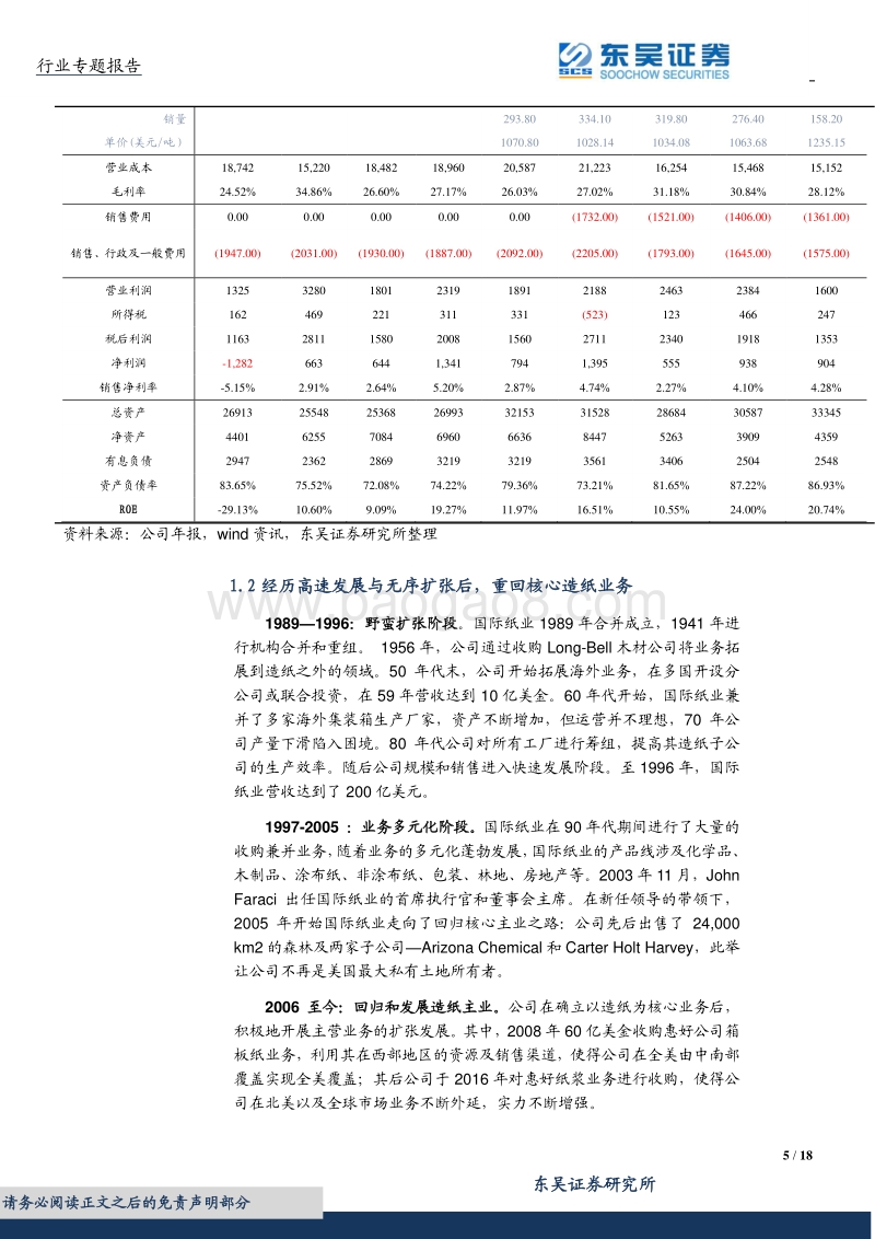 2018国际纸业：穿越周期的纸业巨头如何定价-从成长股角度看中国造纸.pdf_第5页