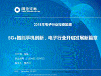 2018年电子行业投资策略：5G+智能手机创新，电子行业开启发展新篇章.pdf