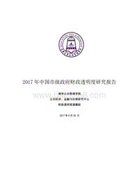 2017年中国市级政府财政透明度研究报告.pdf