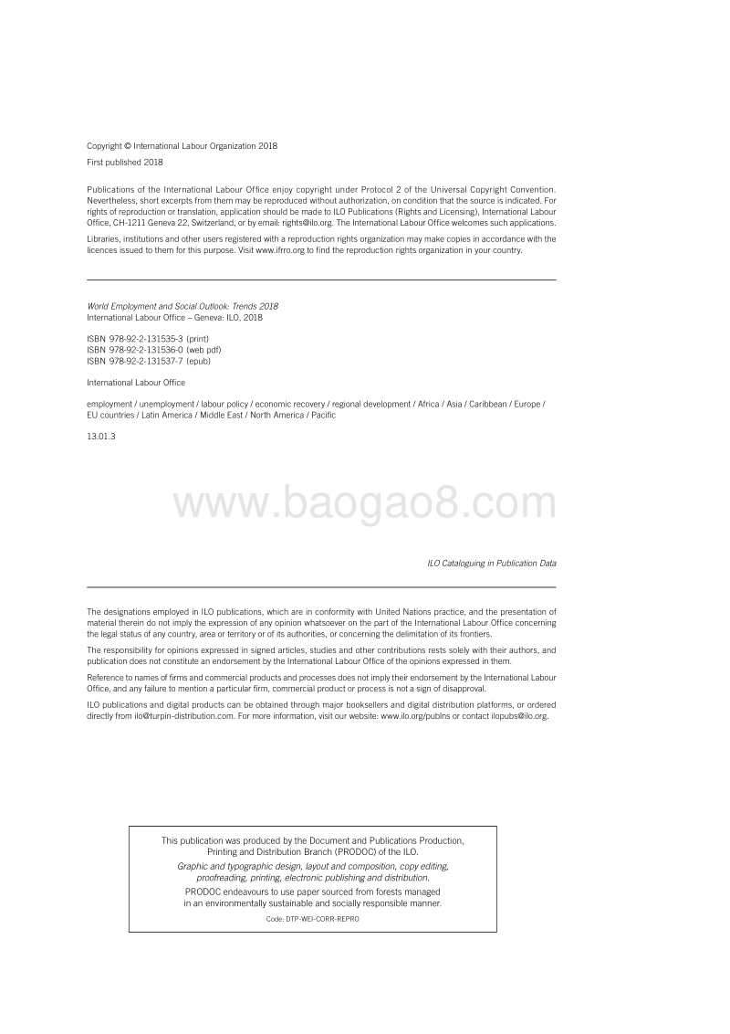 世界就业和社会展望：2018趋势（英文版）.pdf_第3页
