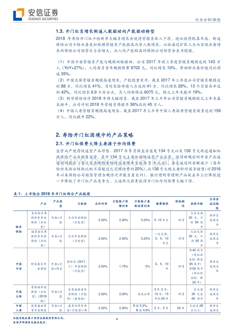 2018保险灰犀牛系列之三：寿险公司保费收入的增长模式分析.pdf_第4页