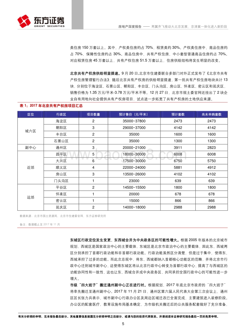 房地产行业深度报告：两翼齐飞推动大北京发展，京津冀一体化进入新阶段.pdf_第5页