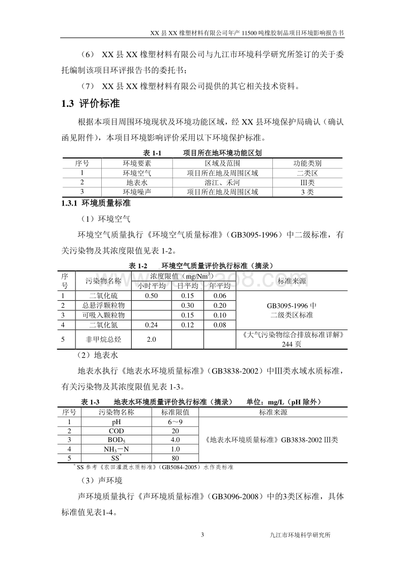 XX市 XX橡塑材料有限公司橡胶制品项目环境影响报告表.doc_第3页