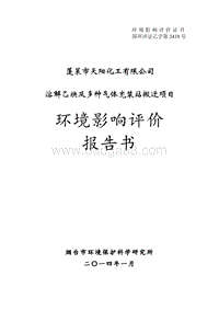 XX市 阳化工乙炔及多种气体充装站项目环评公示版环境影响报告书.pdf