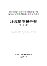 XX省不锈钢有限责任公司不锈钢带钢退火酸洗工程项目环境影响报告书.pdf