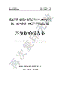 XX省羊绒制品项目环境影响报告书.pdf