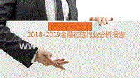 2018-2019金融征信行业分析报告.pptx