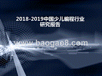 2018-2019中国少儿编程行业研究报告.pptx