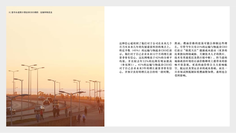 第21期全球CEO调研：重建信心：运输与物流业调研结果摘要.pdf_第5页