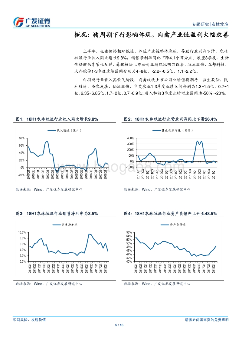 农林牧渔行业2018年行业中报总结：猪周期下行影响体现，水产饲料增长稳健.pdf_第5页