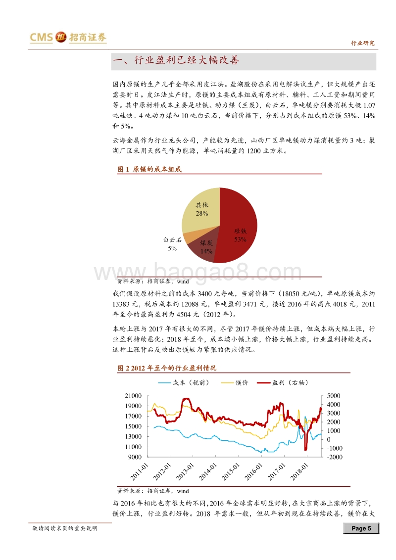 有色金属行业深度报告：环保重塑镁冶炼格局-镁价打开上涨空间.pdf_第5页
