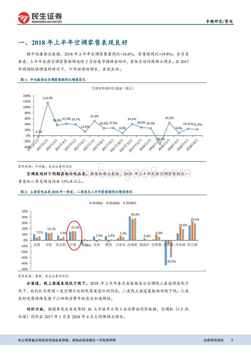 家电专题报告：上半年空调市场表现良好，电商红利仍在.pdf_第2页