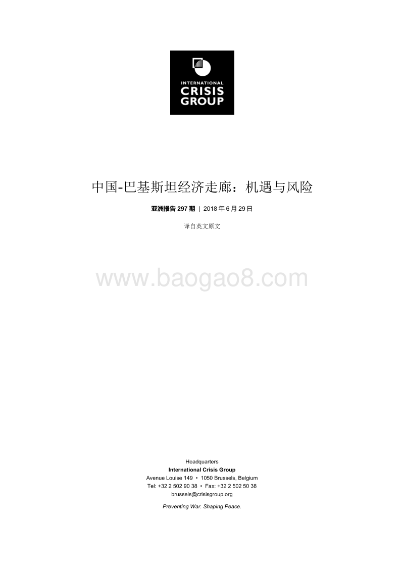 中国-巴基斯坦经济走廊：机遇与风险.pdf_第1页