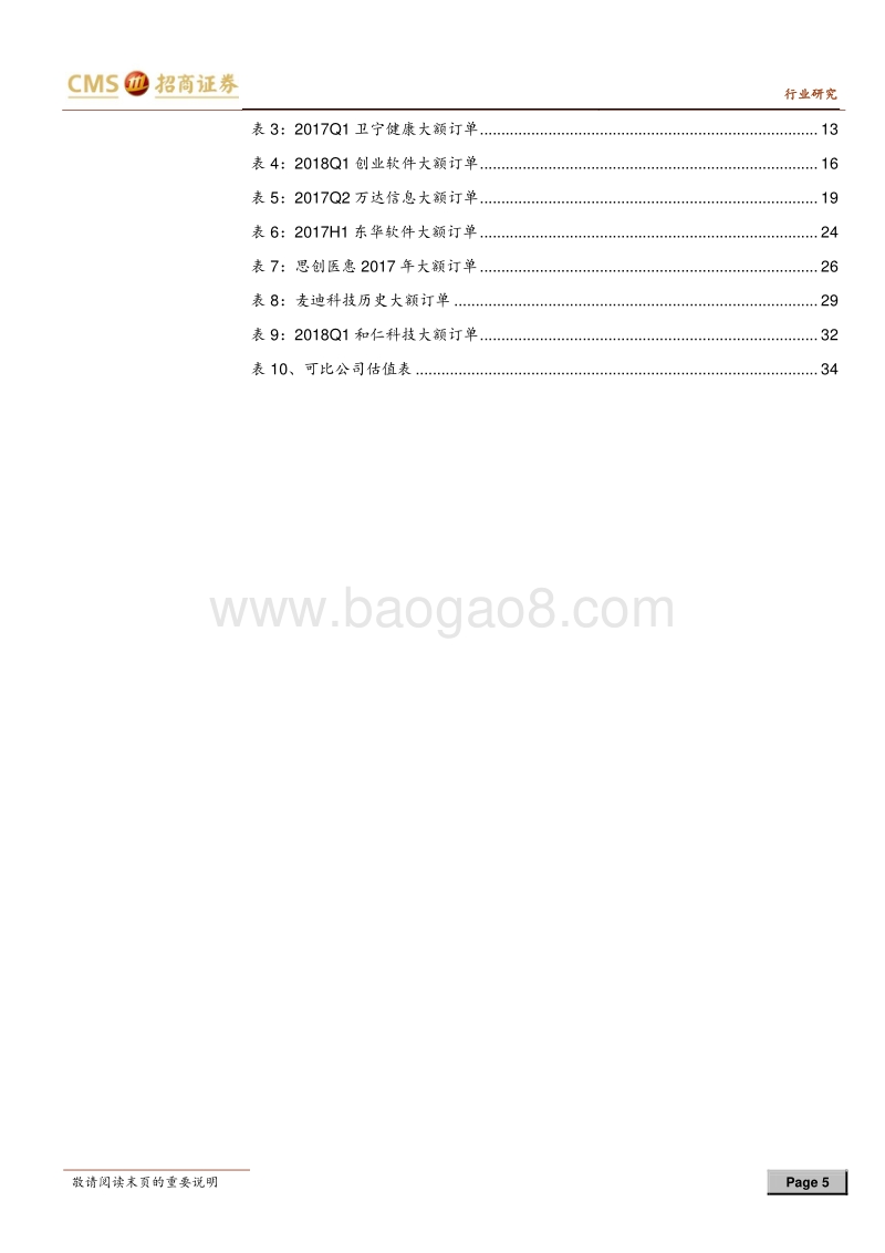 医疗信息化订单统计系列（一）：群雄并起，逐鹿中原.pdf_第5页