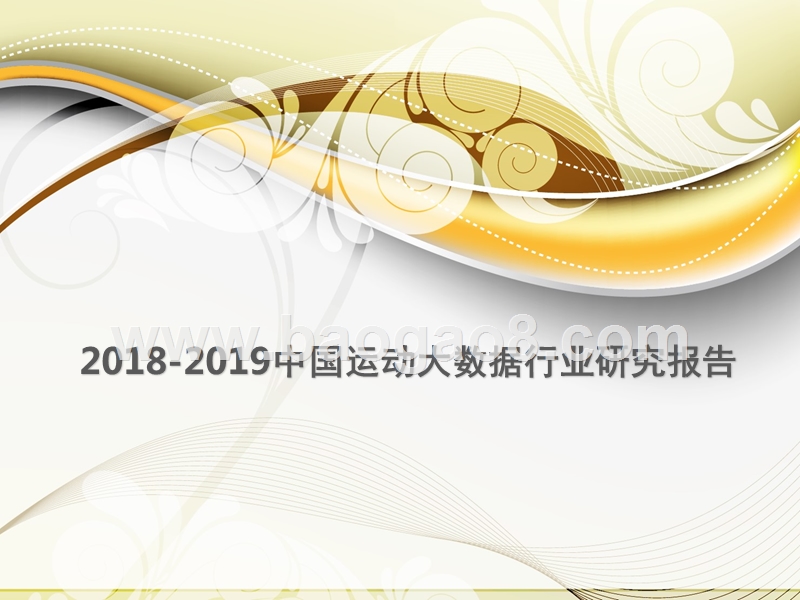 2018-2019中国运动大数据行业研究报告.pptx_第1页